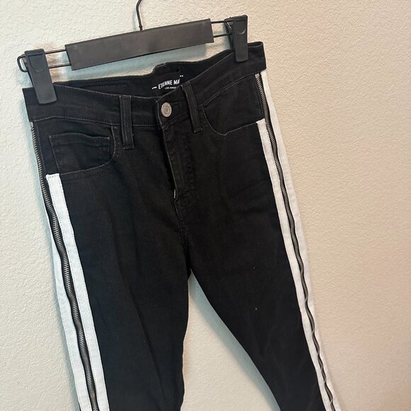 Etienne Marcel EM1051 Black Jeans with Side Zipper Detail - Size 25 - Statement - Picture 5 of 9
